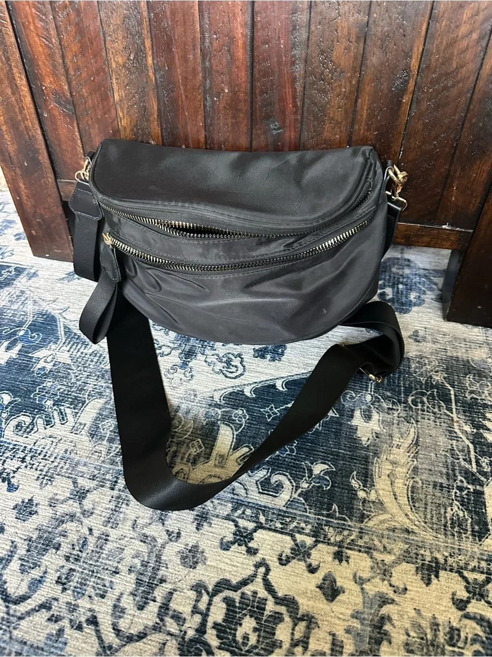Viral Nylon Black Bum Bag - Picture 1 of 4